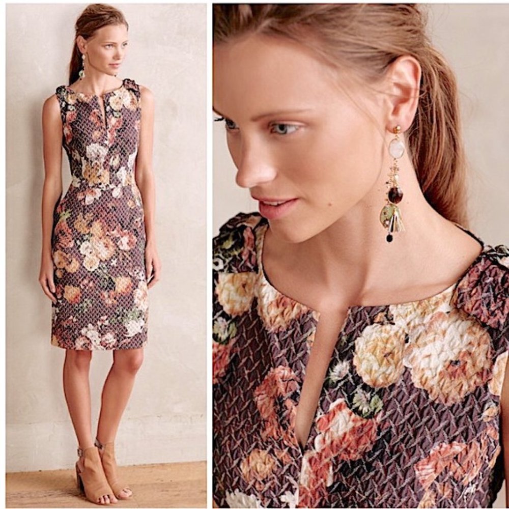 Anthropologie Tabitha Tema quilted sheath dress 2 - Picture 3 of 9